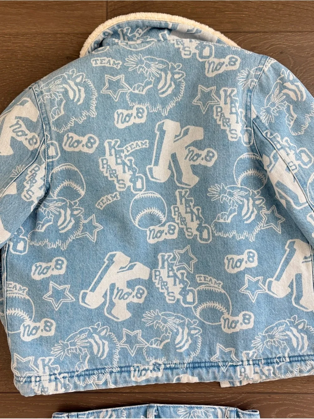 Kenzo Light Blue Denim Logo Print Jacket and Jeans Set